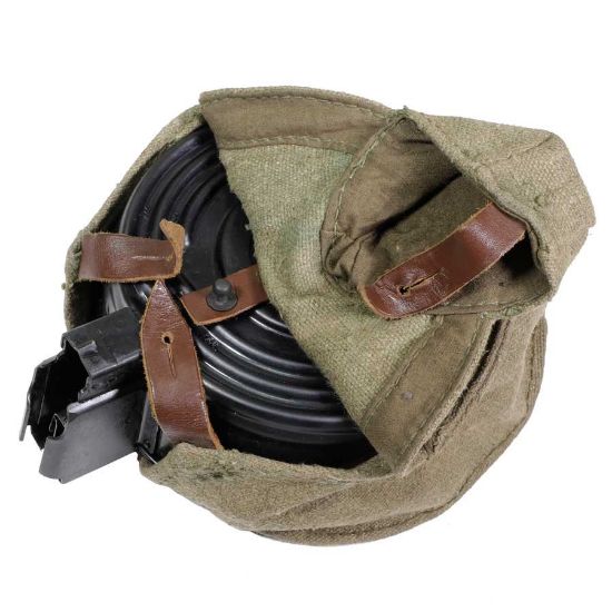 Picture of SOVIET AK47 75RD DRUM MAGAZINE POUCH, USED G-VG