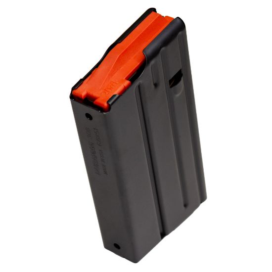 DURAMAG, DuraMag SS, Magazine, 308 Winchester/6.8X51, 20 Rounds, Fits SR25/DPMS Pattern AR10 Rifles, Orange AGF Follower, Stainless Steel, Black, C-Products, 766897410673, 2008041178CPD, DM-410673, RTG Parts