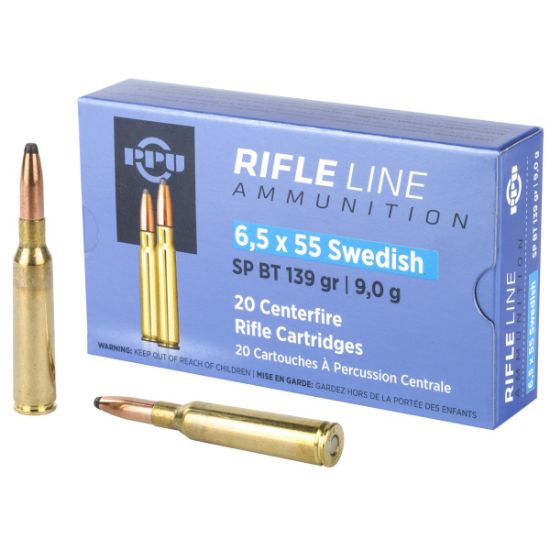 Prvi Partizan, Rifle, 6.5X55 Swedish, 139 Grain, Soft Point, 20 Round Box, 20rd, Swede, 8605003812722, AMMO-PP6SWS, RTG Parts