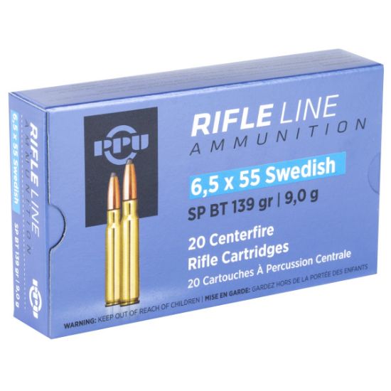 Prvi Partizan, Rifle, 6.5X55 Swedish, 139 Grain, Soft Point, 20 Round Box, 20rd, Swede, 8605003812722, AMMO-PP6SWS, RTG Parts
