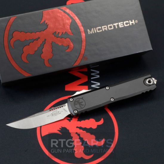 Picture of MICROTECH UTX-85 GEN IV OTF AUTOMATIC KNIFE, BLACK, 3.125" M390 S/E, STONEWASH, 12314-10