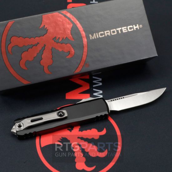 Picture of MICROTECH UTX-85 GEN IV OTF AUTOMATIC KNIFE, BLACK, 3.125" M390 S/E, STONEWASH, 12314-10
