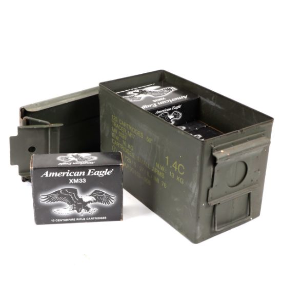Picture of 80 ROUNDS OF AMERICAN EAGLE 50 BMG 660GR FMJ XM33C IN CAN