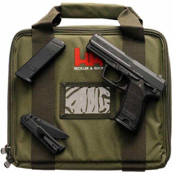 HK P8 A1 Final Edition, Limited Edition with Tan HK Logo Case and Boker Folding Knife, DA/SA, Full Size, 9MM, 4.25" Barrel, Matte Finish, Black, 3-Dot Sights, Reversed Safety/Decocker Lever, P8A1, Includes Certificate of Authenticity, Two 10rd Mags, Heckler & Koch, Bundeswehr Version of the USP9, 0642230274884, FFL-HKK-81001398, RTG Parts