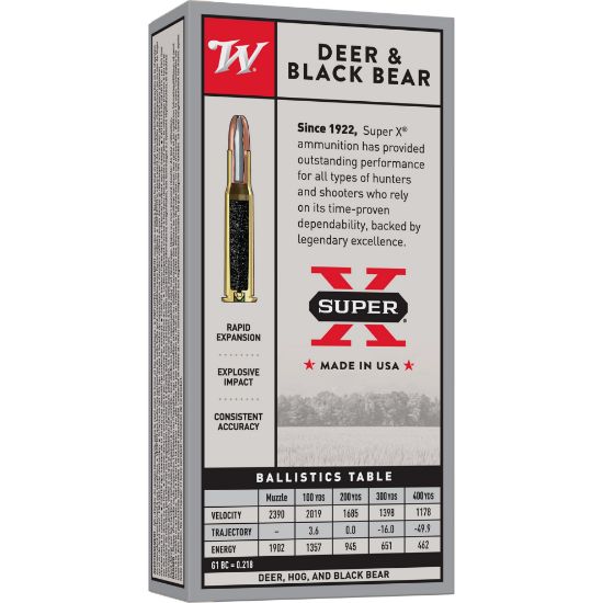 Winchester Super-X, 30-30, 150 Grain, Jacketed Hollow Point, 20 Round Box, 150gr, 20rd, 020892222458, AMMO-X3030DS, RTG Parts