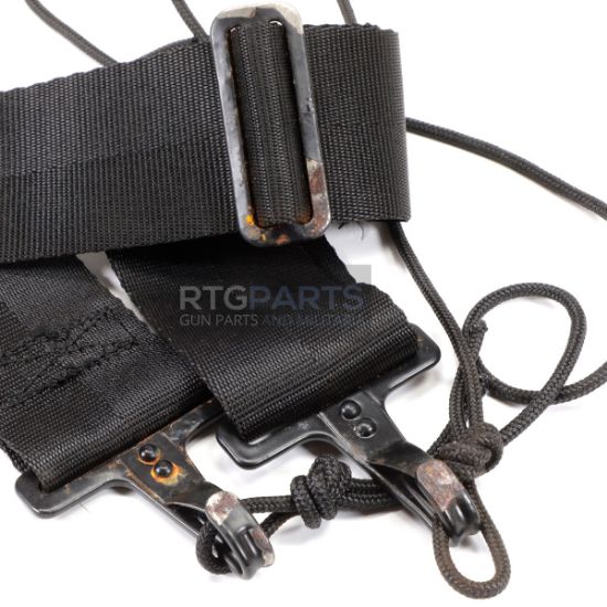 Picture of ISRAELI ARMY BLACK RIFLE SLING FOR GALIL, AR, AK, RUSTY METAL