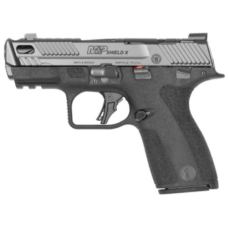 Smith & Wesson, Shield X Performance Center Carry Comp, Compact, 9MM, 3.6" Ported Barrel, Thumb Safety, Armornite Finish, Black, Optics Ready, Front Night Sight, 2 Magazines, (1)-13 Round & (1)-15 Round, 022188901221, FFL-SW-14270, RTG Parts