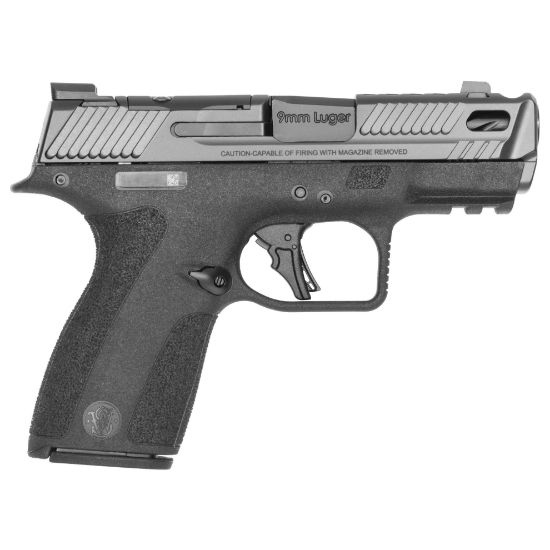 Smith & Wesson, Shield X Performance Center Carry Comp, Compact, 9MM, 3.6" Ported Barrel, Thumb Safety, Armornite Finish, Black, Optics Ready, Front Night Sight, 2 Magazines, (1)-13 Round & (1)-15 Round, 022188901221, FFL-SW-14270, RTG Parts