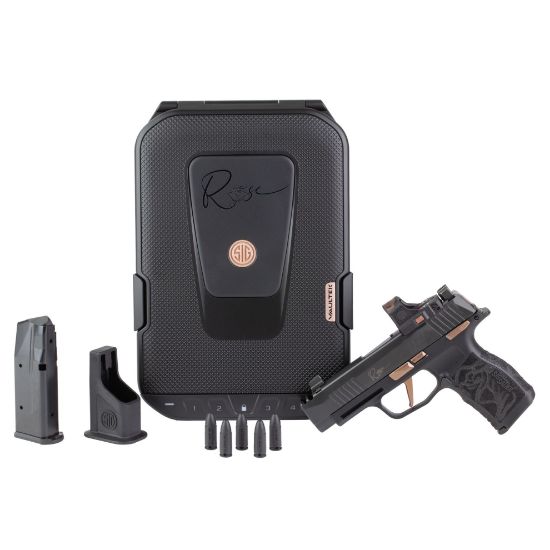 Sig Sauer, P365XL ROSE, Sub-compact, 9MM, 3.1" Barrel, Nitron Finish, Black, Rose Gold Accents, ROMEO-RS Sight, X-RAY3 Day/Night Sights, Polymer Grips, Manual Safety, 12 Rounds, 2 Magazines, 798681729982, FFL-SIG-365XL-9-ROSE-MS-RS, RTG Parts