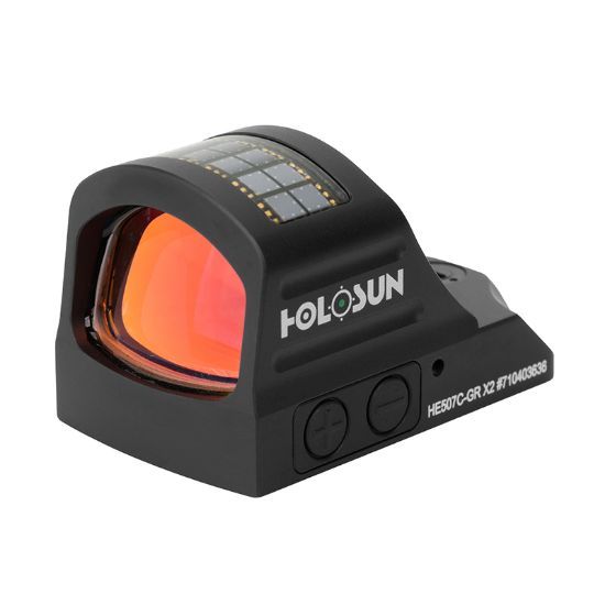 Holosun Technologies, 507C-GR X2, Green Dot, 32 MOA Ring & 2 MOA Dot, Black Color, Side Battery, Solar Failsafe, Mount Not Included, 810047071280, H-HS507C-GR-X2, RTG Parts