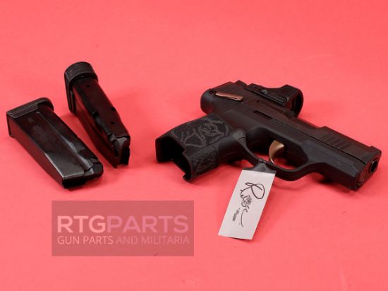 	Sig Sauer, P365 ROSE, Sub-compact, 380 ACP, 3.1" Barrel, Nitron Finish, Black, Rose Gold Accents, ROMEO-RS Sight, X-RAY3 Day/Night Suppressor Height Sights, Polymer Grips, Manual Safety, 10 Rounds, 2 Magazines, 798681729975, FFL-SIG-365-380-ROSE-MS-RS, RTG Parts
