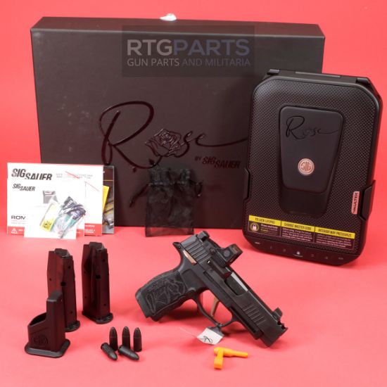 Sig Sauer, P365XL ROSE, Sub-compact, 9MM, 3.1" Barrel, Nitron Finish, Black, Rose Gold Accents, ROMEO-RS Sight, X-RAY3 Day/Night Sights, Polymer Grips, Manual Safety, 12 Rounds, 2 Magazines, 798681729982, FFL-SIG-365XL-9-ROSE-MS-RS, RTG Parts
