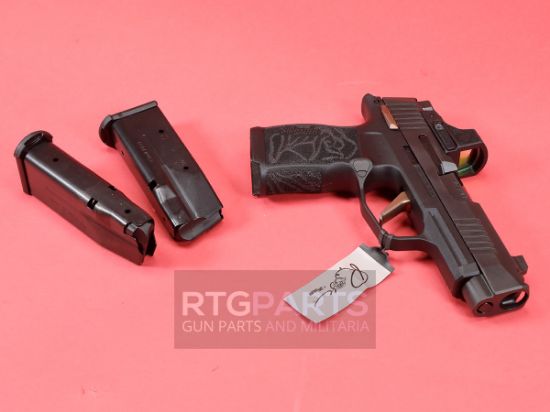 Sig Sauer, P365XL ROSE, Sub-compact, 9MM, 3.1" Barrel, Nitron Finish, Black, Rose Gold Accents, ROMEO-RS Sight, X-RAY3 Day/Night Sights, Polymer Grips, Manual Safety, 12 Rounds, 2 Magazines, 798681729982, FFL-SIG-365XL-9-ROSE-MS-RS, RTG Parts