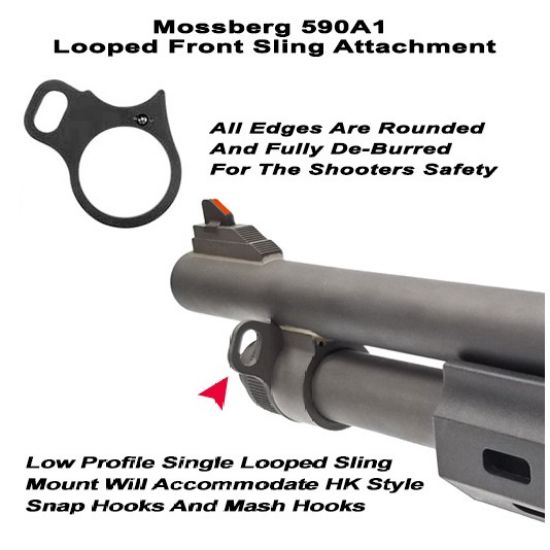 GG&G MOSSBERG 590A1 LOOPED FRONT SLING ATTACHMENT, Shotgun Parts, 813157021787, GGG-2977, RTG Parts