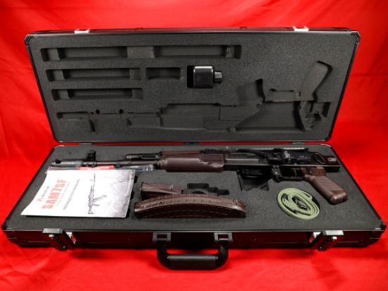 Arsenal, Inc., SAM7SF-86PM, AK, 762X39, 16.3" Hammer Forged Barrel, Milled Receiver, Matte Finish, Black, Side Folding Stock, Plum Furniture, Adjustable Iron Sights, 10rd & 30rd Magazines, Includes Cleaning Kit, Oil Bottle, Sling, Arsenal Custom Hard Case, 810054133414, FFL-ARSENAL-SAM7SF-86PM, RTG Parts