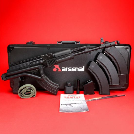 Arsenal, Inc., SAM7SF-86, AK, 762X39, 16.3" Hammer Forged Barrel, Milled Receiver, Matte Finish, Black, Side Folding Stock, Black Furniture, Adjustable Iron Sights, 10rd & 30rd Magazines, Includes Cleaning Kit, Oil Bottle, Sling, Arsenal Custom Hard Case, 810054133407, FFL-ARSENAL-SAM7SF-86, RTG Parts