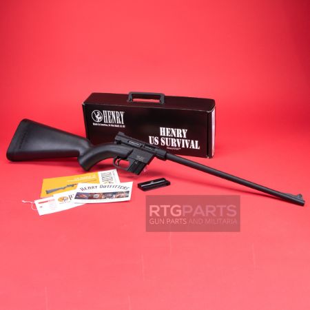 Henry Repeating Arms, US Survival, Semi-automatic, 22LR, 16.125" Barrel, Black Finish, Adjustable Sights, 8 Rounds, ABS Plastic Stock, 619835002006, FFL-HENRY-H002B, RTG Parts
