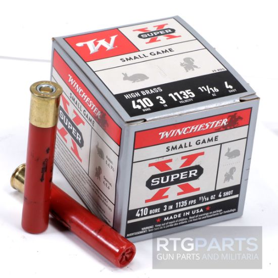 Winchester Ammunition, Super-X Upland, 410 Bore, 3", #4, 11/16 oz., 25 Round Box, 020892000247, AMMO-X4134, RTG Parts