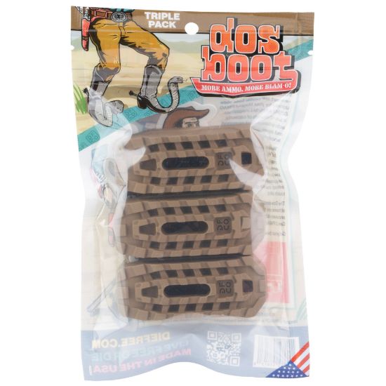 Die Free Co, Dos Boot, Magazine Extension, 3 Pack, +2 Rounds, High Impact Injection Molded Plastic Construction, Fits Magpul 10/20/30/40 Gen 3 PMAG, Matte Finish, FDE, Flat Dark Earth, 860013578138, ARR-DFC-DOS-BOOT-FDE, RTG Parts