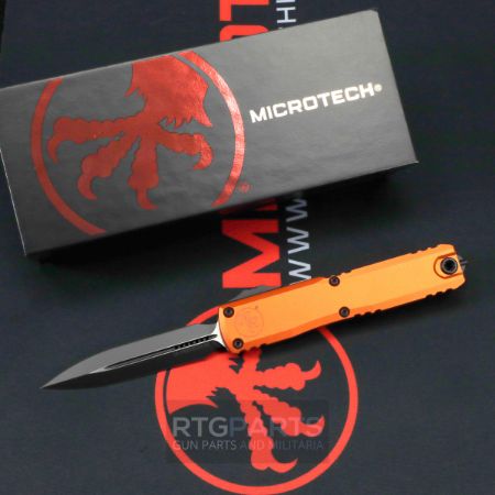 Picture of MICROTECH ULTRATECH GEN IV OTF AUTOMATIC KNIFE, ORANGE, 3.5" M390 D/E, TATICAL BLACK, 11224-1OR