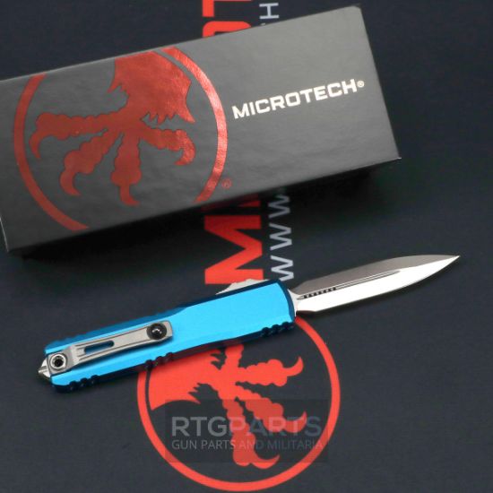 Picture of MICROTECH ULTRATECH GEN IV OTF AUTOMATIC KNIFE, BLUE, 3.5" M390 D/E, STONEWASH, 11224-10BL