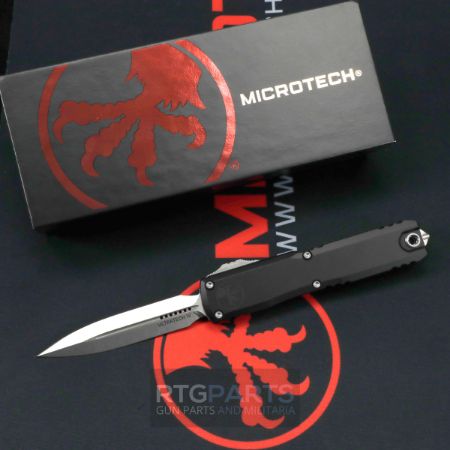 Picture of MICROTECH ULTRATECH GEN IV OTF AUTOMATIC KNIFE, BLACK, 3.5" M390 D/E, STONEWASH, 11224-10