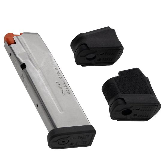 Magpul Industries, Magazine, AMAG 17 SG9, 9MM, 17 Rounds, For Sig P365, Stainless Steel Finish, Silver, 840815150244, MP-MAG1486-SST, RTG Parts