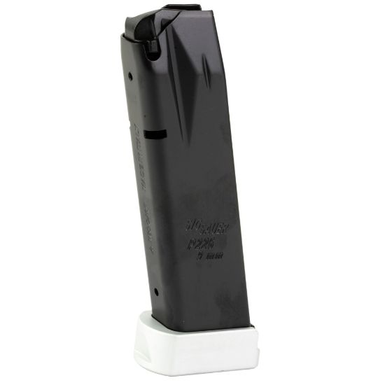 Sig P226 X-Five 9mm 20rd Magazine,White Aluminum Baseplate, Sig Sauer, OEM Production, Factory New in Box, 798681671151, SIG-8901167, RTG Parts