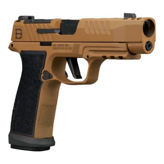 Sig Sauer, P365 AXG DH3, Striker Fired, Aluminum Frame Pistol, 9MM, 3.7" Barrel, Cerakote Finish, Coyote, AXG Modular Grip, X-RAY3 Day/Night Sights, Optic Ready with SIG-LOC Compact Footprint, Slide Integrated Expansion Chamber, (2)-21 Round and (1)-17 Round Magazine, 798681737253, FFL-SIG-365AXGF-9-DH3, RTG Parts