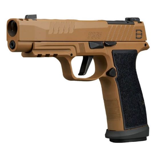 Sig Sauer, P365 AXG DH3, Striker Fired, Aluminum Frame Pistol, 9MM, 3.7" Barrel, Cerakote Finish, Coyote, AXG Modular Grip, X-RAY3 Day/Night Sights, Optic Ready with SIG-LOC Compact Footprint, Slide Integrated Expansion Chamber, (2)-21 Round and (1)-17 Round Magazine, 798681737253, FFL-SIG-365AXGF-9-DH3, RTG Parts