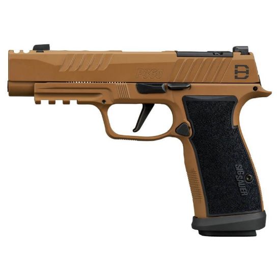 Sig Sauer, P365 AXG DH3, Striker Fired, Aluminum Frame Pistol, 9MM, 3.7" Barrel, Cerakote Finish, Coyote, AXG Modular Grip, X-RAY3 Day/Night Sights, Optic Ready with SIG-LOC Compact Footprint, Slide Integrated Expansion Chamber, (2)-21 Round and (1)-17 Round Magazine, 798681737253, FFL-SIG-365AXGF-9-DH3, RTG Parts