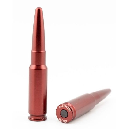 A-Zoom 8.6 Blackout Snap Cap, 2-pack, Solid Aluminum, Made in the USA, Best quality, Rifle, Dummy Rounds, Protects Firing Pin, 666692123160, AZOOM-12316, RTG Parts