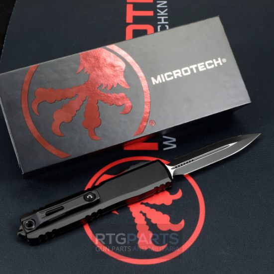 Picture of MICROTECH ULTRATECH GEN IV OTF AUTOMATIC KNIFE, 3.5" M390 D/E SERRATED, TACTICAL BLACK, 11224-3T