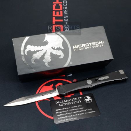 Picture of MICROTECH MARFIONE SELECT NEMESIS IV, 4.4" D/E, STONEWASH, DOUBLE VAPOR BLAST, 1152-10MS1