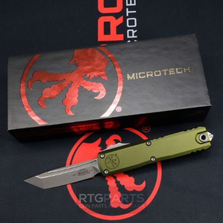 Picture of MICROTECH UTX-85 GEN IV OTF AUTOMATIC KNIFE, OD GREEN, 3.125" M390 T/E TANTO, APOCALYPTIC, 12334-10APOD