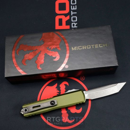 Picture of MICROTECH UTX-85 GEN IV OTF AUTOMATIC KNIFE, OD GREEN, 3.125" M390 T/E TANTO, APOCALYPTIC, 12334-10APOD