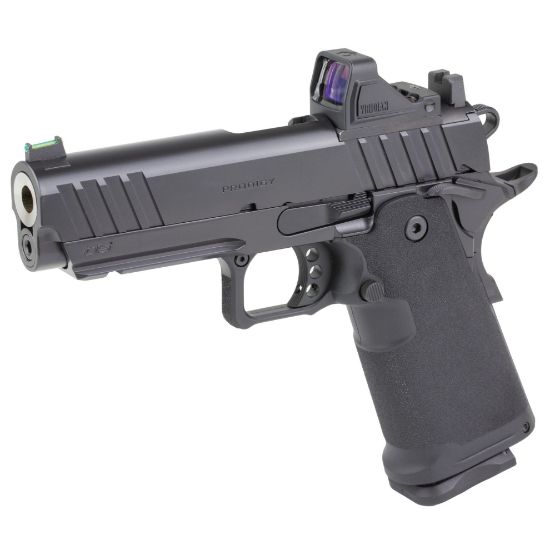 Springfield, 1911 DS Prodigy 4.25" AOS Handgun, Semi-Automatic Metal Frame Pistol, Forged Stainless Steel Barrel, Cerakote Finish, Black, Polymer Grips, Fiber Optic Front and Black Serrated Rear Sights, Viridian Green Dot, 4 Magazines, (3)-17 Round and (1)-20 Round, Includes Range Bag, 706397999537, FFL-SPRINGFIELD-PH9117AOS-PAC, RTG Parts