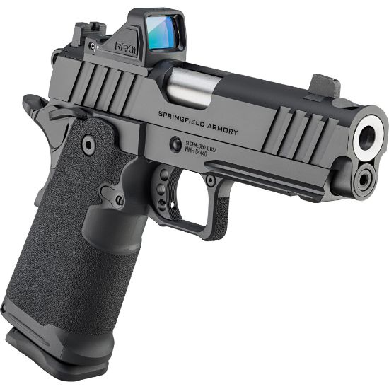 Springfield, 1911 DS Prodigy Comp, 9MM, 4.25" Forged Stainless Steel Bull Barrel, Forged Carbon Steel Frame, Cerakote Finish, Black, Polymer Grips, Tritium Front and Black Serrated Rear Sights, GEAR-PAC, Integral Compensator, Viridian Green Dot, 4 Magazines, (1)-20 Round Magazine and (3)-17 Round Magazine, Includes Range Bag, 706397999889, FFL-SPRINGFIELD-PH9117AOS-COMP-PAC, RTG Parts