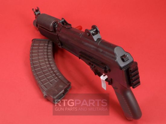 Arsenal, Inc., SAM7K-56P, Semi-automatic Pistol, AK, 762X39, 8.5" Hammer Forged Barrel, Milled Receiver, Matte Finish, Black, 1913/Picatinny Ready Brace Adapter, Plum Furniture, FIME Group FM-922EUS Enhanced 2-Stage Trigger, Adjustable Iron Sights, 10rd & Two 30rd Magazines, Includes Cleaning Kit, Oil Bottle, Sling, Arsenal Custom Hard Case, 810054133353, FFL-ARSENAL-SAM7K-56P, RTG Parts