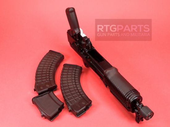 Arsenal, Inc., SAM7K-56P, Semi-automatic Pistol, AK, 762X39, 8.5" Hammer Forged Barrel, Milled Receiver, Matte Finish, Black, 1913/Picatinny Ready Brace Adapter, Plum Furniture, FIME Group FM-922EUS Enhanced 2-Stage Trigger, Adjustable Iron Sights, 10rd & Two 30rd Magazines, Includes Cleaning Kit, Oil Bottle, Sling, Arsenal Custom Hard Case, 810054133353, FFL-ARSENAL-SAM7K-56P, RTG Parts