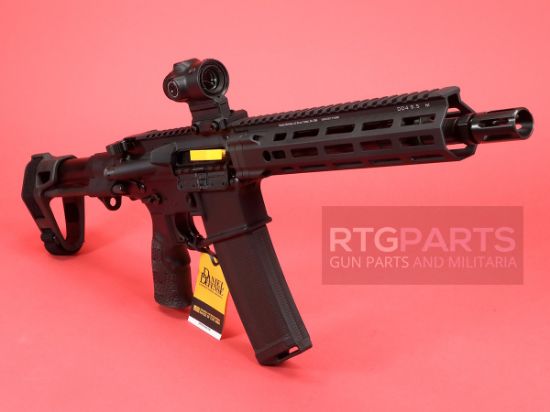 Daniel Defense, DDM4, Semi-automatic, AR Pistol, 5.56 NATO, 10.3" Cold Hammer Forged Barrel, Threaded 1/2X28, Anodized Finish, Black, Daniel Defense Pistol Grip, Maxim PDW Brace, DD4 Flat Front 9.5" Rail, 30 Rounds, Includes Primary Optics Cyclops Gen 2 Reticle, 818773025294, FFL-DD-SB-19, RTG Parts