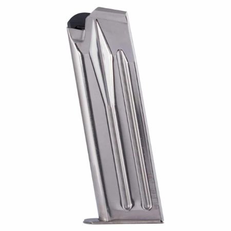 Mec-Gar, Pistol Magazine, 9mm / .38 Super, 17 Rounds, Black, Fits Para Ordinance P18 / Armscor & Rock Island Double Stacks, Steel, Nickel, Anti-Friction Coating, Mecgar, 765595440418, MEC-MGP183817N, RTG Parts