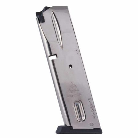 S&W 915 59 5900 Series 9mm 15rd Standard Nickel Magazine, Mec-Gar, 765595440487, MEC-MGSW5915N, RTG Parts
