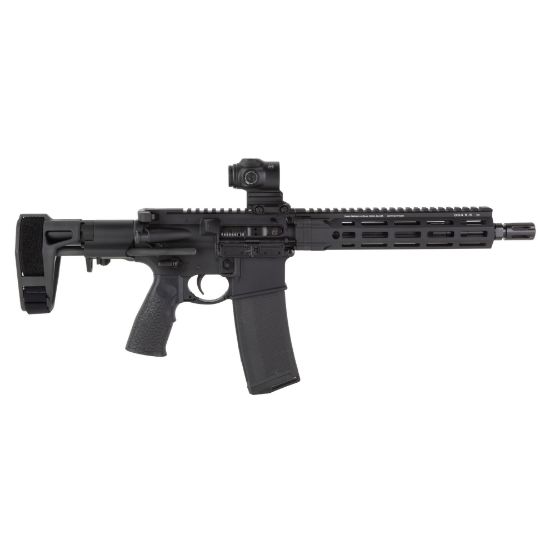 Daniel Defense, DDM4, Semi-automatic, AR Pistol, 5.56 NATO, 10.3" Cold Hammer Forged Barrel, Threaded 1/2X28, Anodized Finish, Black, Daniel Defense Pistol Grip, Maxim PDW Brace, DD4 Flat Front 9.5" Rail, 30 Rounds, Includes Primary Optics Cyclops Gen 2 Reticle, 818773025294, FFL-DD-SB-19, RTG Parts