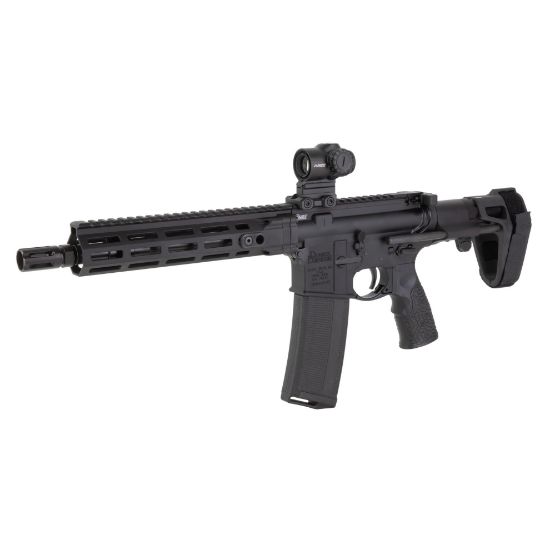Daniel Defense, DDM4, Semi-automatic, AR Pistol, 5.56 NATO, 10.3" Cold Hammer Forged Barrel, Threaded 1/2X28, Anodized Finish, Black, Daniel Defense Pistol Grip, Maxim PDW Brace, DD4 Flat Front 9.5" Rail, 30 Rounds, Includes Primary Optics Cyclops Gen 2 Reticle, 818773025294, FFL-DD-SB-19, RTG Parts