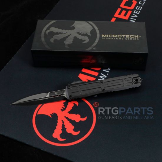 Picture of MICROTECH ULTRATECH EX ZBP OTF AUTOMATIC KNIFE, TACTICAL BLACK, 3.5" M390 BAYONET,  1120EX-1TS