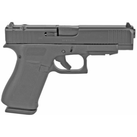 GLOCK, 48 M.O.S., Striker Fired, Semi-automatic, Polymer Frame Pistol, Compact, 9MM, 4.17" Barrel, Glock Marksman Barrel, nDLC Finish, Black, No Finger Grooves, Fixed Sights, Modular Optic System, Two 10rd Mags, 764503046636, FFL-GLOCK-PX4350201HLTGB, RTG Parts