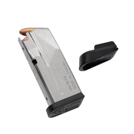 Magpul Industries, Magazine, AMAG 10 SG9, 9MM, 10 Rounds, Fits Sig P365, Stainless Steel Finish, Silver, 840815150404, MP-MAG1489-SST,  RTG Parts