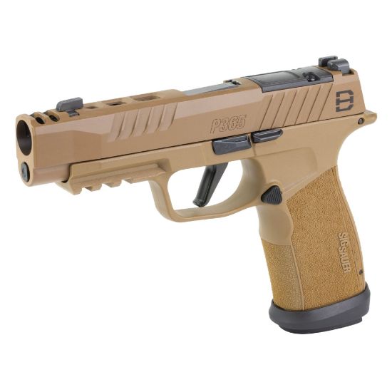 Sig Sauer, P365XF DH3, Striker Fired, Semi-automatic, Polymer Frame Pistol, 9MM, 3.7" Barrel, Cerakote Finish, Coyote, X-RAY3 Day/Night Sights, Optic Ready with SIG-LOC Compact Footprint, Slide Integrated Expansion Chamber, (2)-21 Round and (1)-17 Round Magazine, 798681737277, FFL-SIG-365XF-9-DH3, RTG Parts