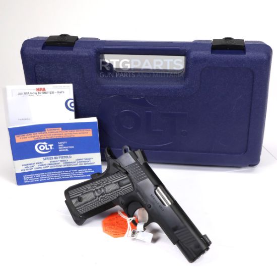 Colt's Manufacturing, Combat Unit CCO, 1911, Semi-automatic, Metal Frame Pistol, 9mm, 4.25" Barrel, Matte Finish, Steel Construction, G10, Adjustable Sights, 9 Rounds, 1 Magazine, 098289111968, FFL-COLT-O9842CCU, RTG Parts